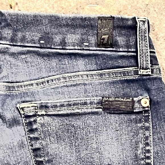 7 For All Mankind Woman’s Blair Denim Blue Jeans Size 26 Stretch - Picture 3 of 14